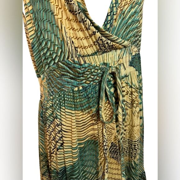 Chaudry Kc Abstract Tropical Animal Print Tiered Mini Dress - Picture 5 of 8